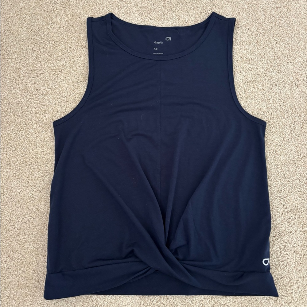 Women’s Gap Fit Twist-Front Tank - Size XS - Navy
